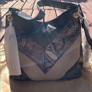 Zoller animal pattern leather art shoulder purse